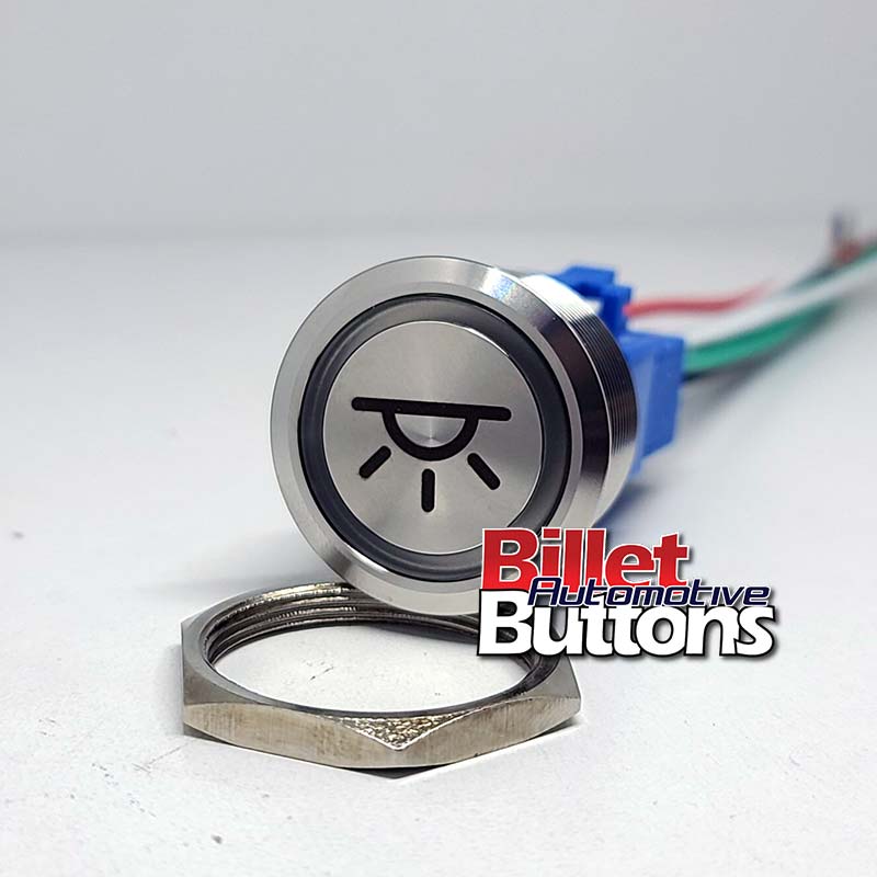 28mm DOME LIGHT SYMBOL Billet Push Button Switch Interior Lights