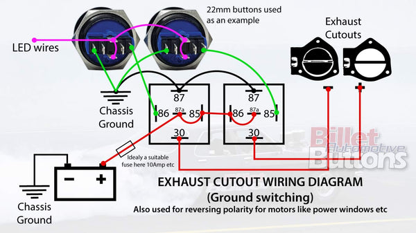 Wiring diagram videos for billet buttons power windows exhaust cut-outs