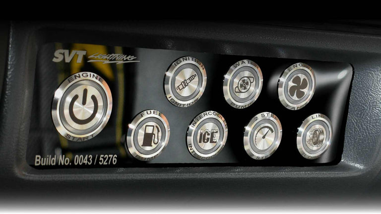 Billet Automotive Buttons - Custom laser etched billet button switches