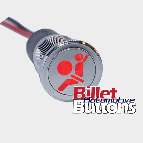 14mm 'AIRBAG SYMBOL' LED Pilot Light Small Compact 12V air