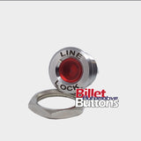 16mm 'LINE LOCK' LED Pilot / Warning Light Small Compact 12V