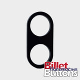 Billet Button 2 hole laser cut aluminium panel for power windows etc