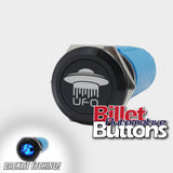 19mm 'UFO SYMBOL' Billet Push Button Switch