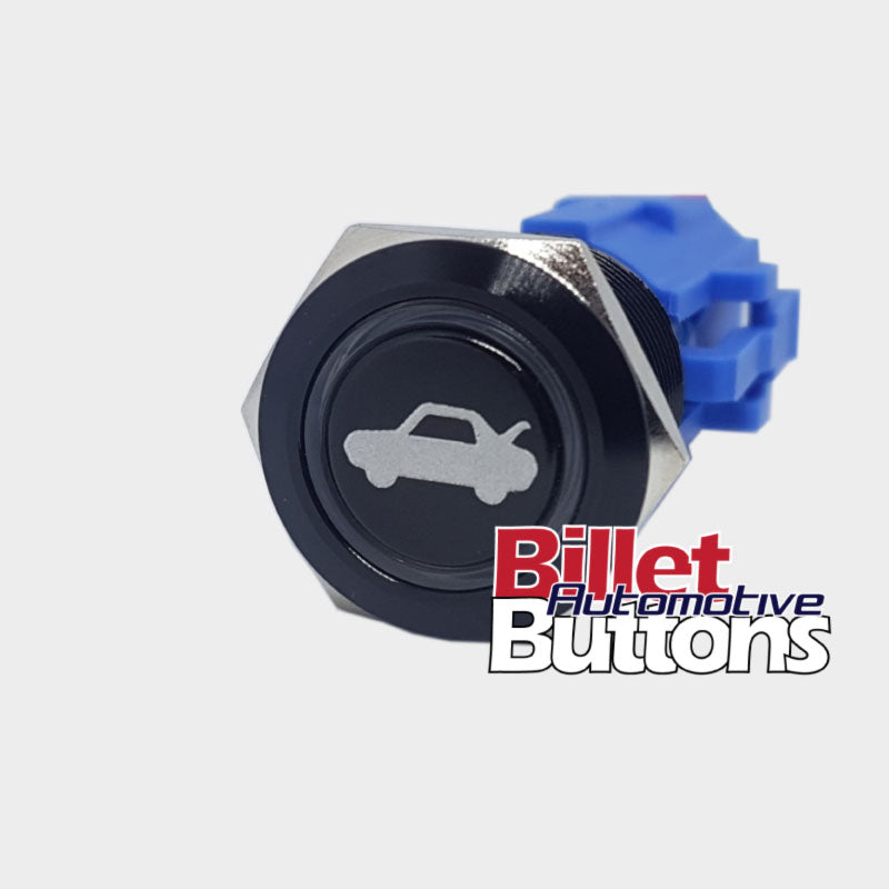 19mm 'BOOT/TRUNK SYMBOL' Billet Push Button Switch