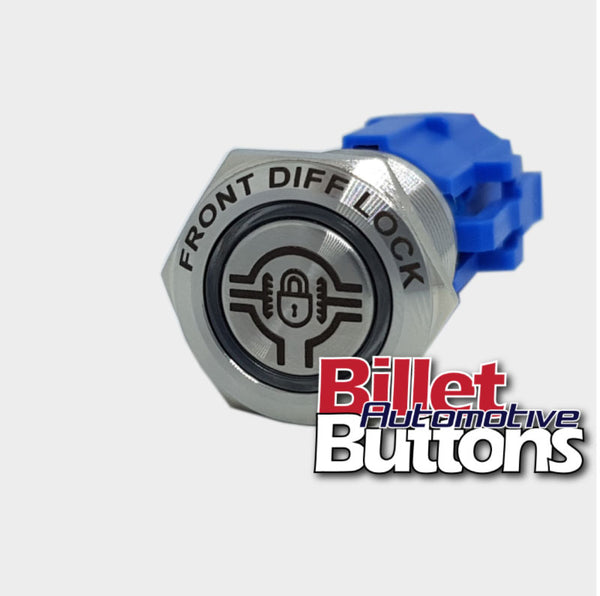 19mm FEATURED 'FRONT DIFF LOCK SYMBOL' Billet Push Button Switch