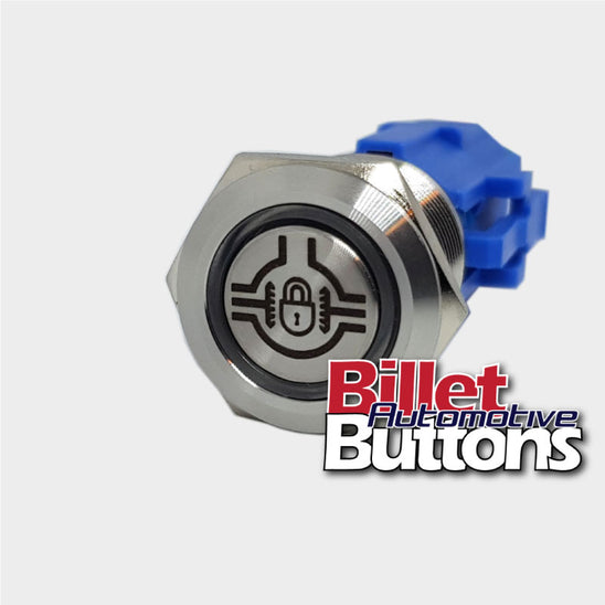19mm 'DIFF LOCK REAR SYMBOL' Billet Push Button Switch