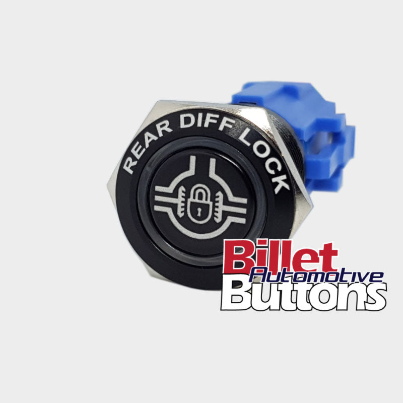 19mm FEATURED 'REAR DIFF LOCK SYMBOL' Billet Push Button Switch ...