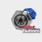 19mm 'BELL SYMBOL' Billet Push Button Door Bell