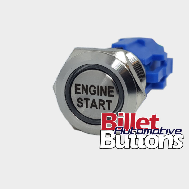 19mm 'ENGINE START' Billet Push Button Switch