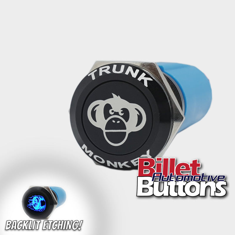 trunk monkey suburban push button laser etched custom 12v