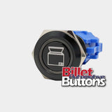19mm 'FRIDGE SYMBOL' Billet Push Button Switch Cooler Esky