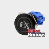 19mm 'GARAGE DOOR REMOTE SYMBOL' Billet Push Button Switch 12v