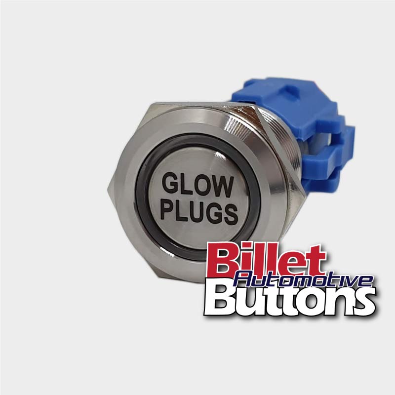 19mm 'GLOW PLUGS' Billet Push Button Switch – Billet Automotive Buttons