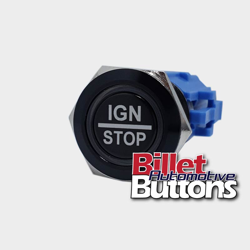19mm 'IGN/STOP' Billet Push Button Switch Ignition