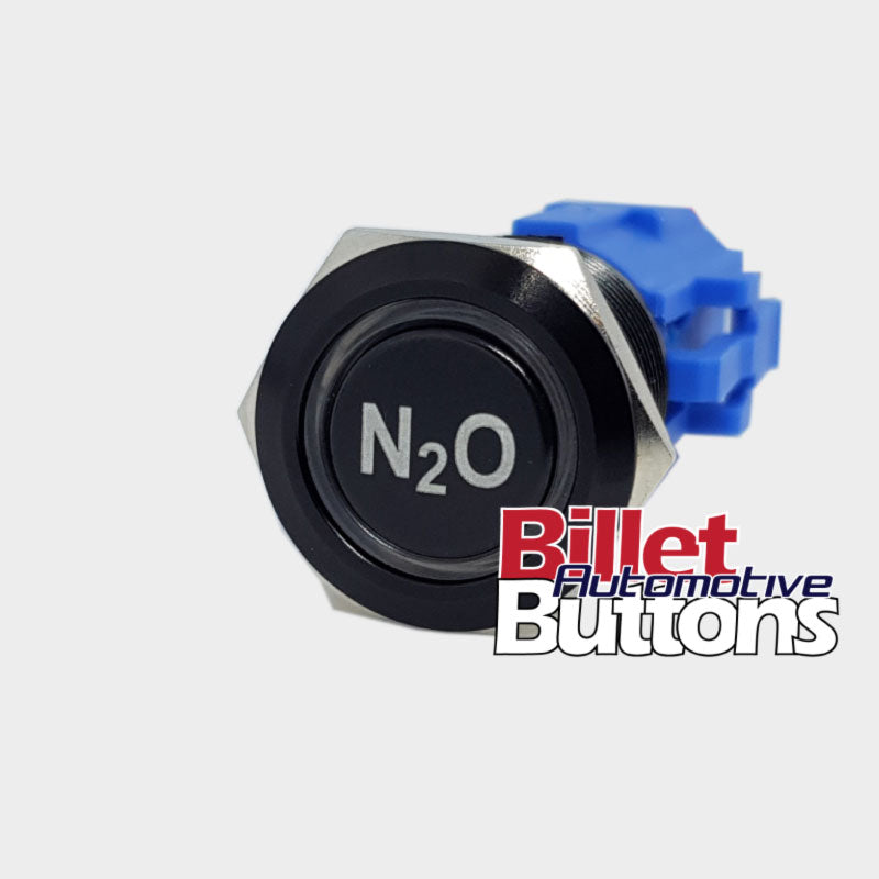19mm 'N2O' Billet Push Button Switch Nitrous NOS Arm
