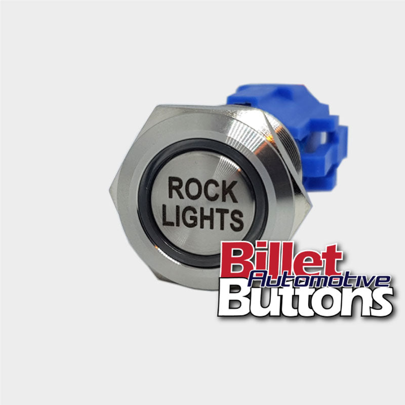 19mm 'ROCK LIGHTS' Billet Push Button Switch – Billet Automotive Buttons