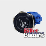 19mm 'SEAT HEATER SYMBOL' Billet Push Button Switch Heated