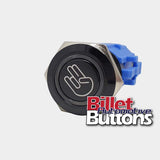 19mm 'SHOCKER SYMBOL' Billet Push Button Switch Hand Train Air Horns etc