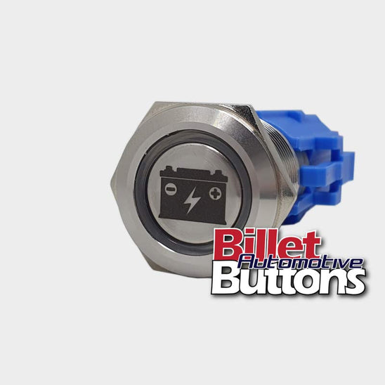 19mm 'BATTERY ISOLATOR SYMBOL' Billet Push Button Kill Switch