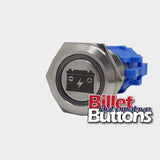 19mm 'BATTERY ISOLATOR SYMBOL' Billet Push Button Kill Switch