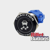 19mm FEATURED 'TRACTION CONTROL SYMBOL' Billet Push Button Switch Skid Burnout