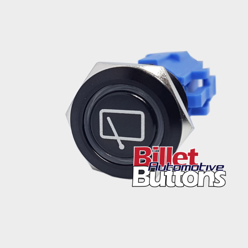 19mm 'REAR WIPERS SYMBOL' Billet Push Button Switch