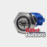 19mm 'WINCH ISOLATOR SYMBOL' Billet Push Button Switch