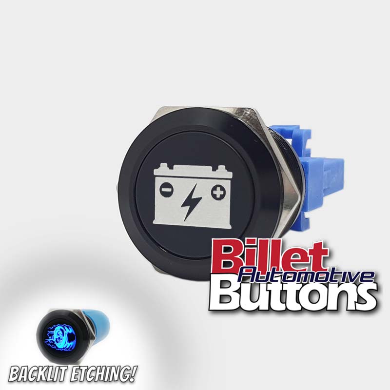 22mm 'BATTERY ISOLATOR SYMBOL' Billet Push Button Kill Switch