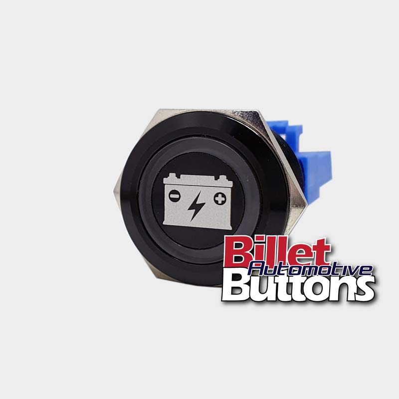 22mm 'BATTERY ISOLATOR SYMBOL' Billet Push Button Kill Switch – Billet  Automotive Buttons
