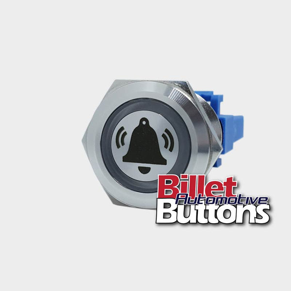 22mm 'ALARM BELL SYMBOL' Billet Push Button Switch