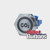 22mm 'CO2' Billet Push Button Switch Carbon Dioxide