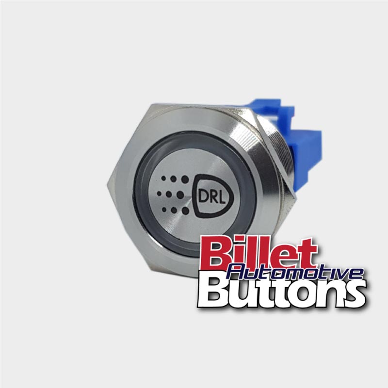 22mm 'DRL SYMBOL' Billet Push Button Switch Daytime Running Lights