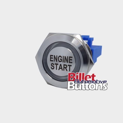 Metal Engine Button 22mm Billet Automotive Buttons - Custom Stainless & Black 12v Switches