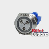 22mm FEATURED 'FLUX CAPACITOR' Billet Push Button Switch