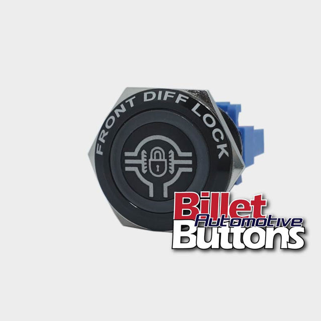 22mm FEATURED 'FRONT DIFF LOCK SYMBOL' Billet Push Button Switch