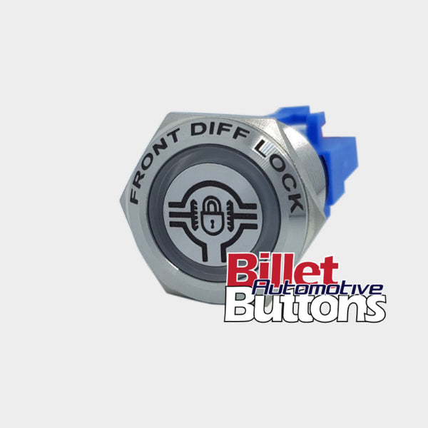 22mm FEATURED 'FRONT DIFF LOCK SYMBOL' Billet Push Button Switch