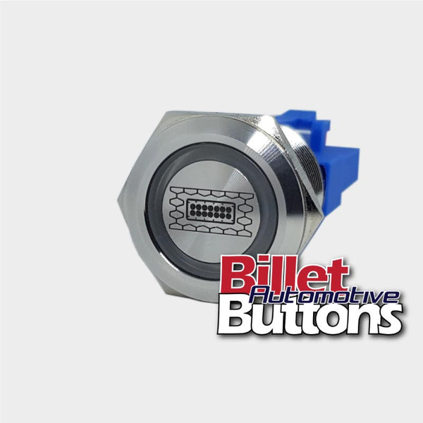 22mm 'GRILLE LIGHT BAR SYMBOL' Billet Push Button Switch