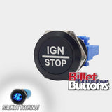 22mm 'IGN/STOP' Billet Push Button Switch Ignition