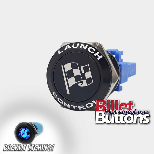 22mm FEATURED 'LAUNCH CONTROL' Billet Push Button Switch Flag