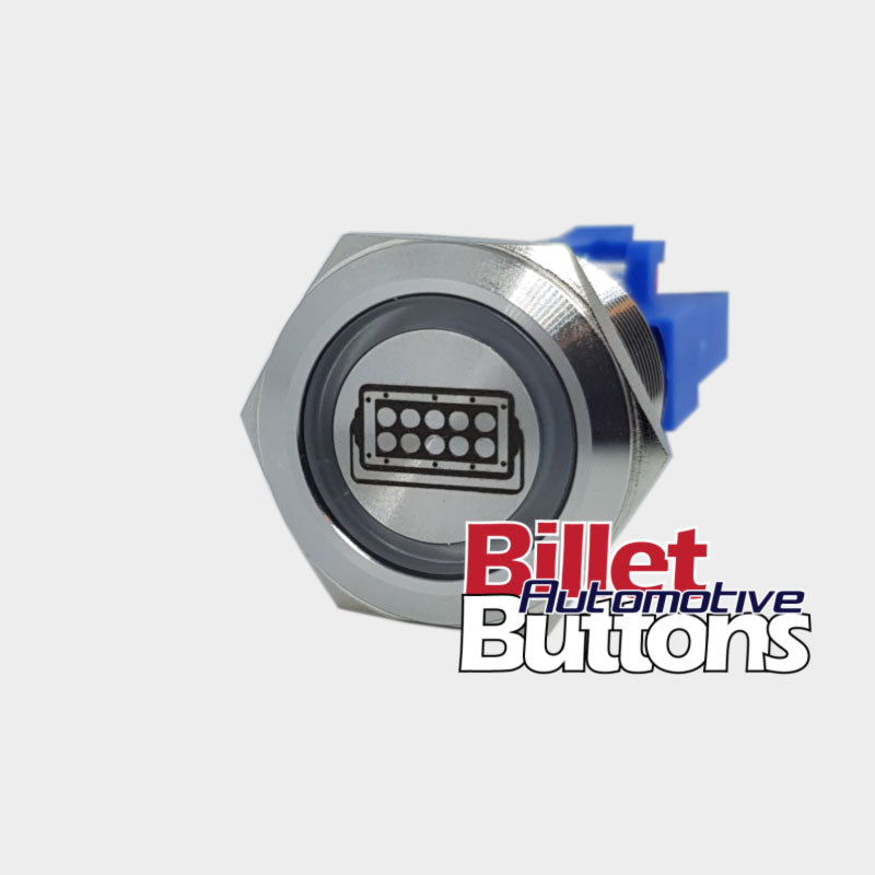 22mm 'LIGHT BAR SYMBOL' Billet Push Button Switch