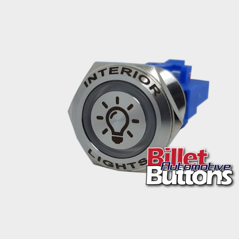 22mm FEATURED 'LIGHT BULB' Billet Push Button Switch Interior Lights