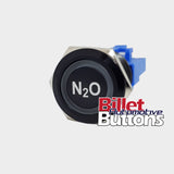 22mm 'N2O' Billet Push Button Switch Nitrous Oxide Arm Nos