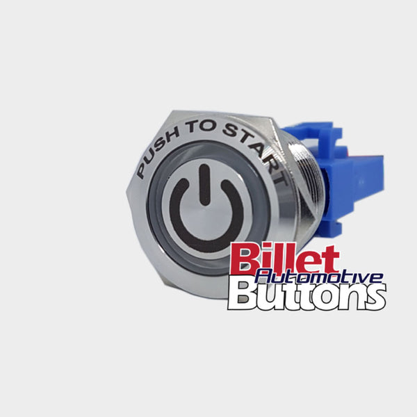 22mm FEATURED 'POWER SYMBOL' Billet Push Button Switch Push To Start