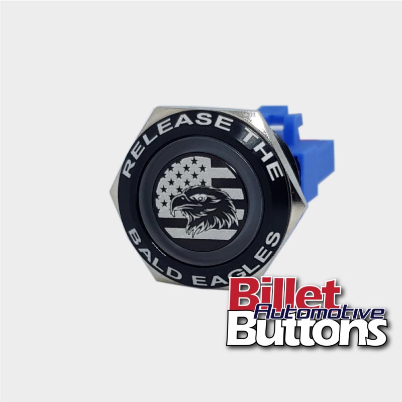 Release the bald eagles push button switch billet automotive buttons cleetus mcfarland