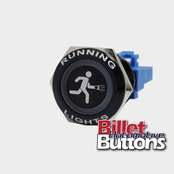Running Man Button 22mm FEATURED 'RUNNING MAN SYMBOL' Billet Push Button Switch Lights