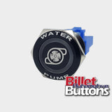 22mm FEATURED 'WATER PUMP SYMBOL' Billet Push Button Switch Electric
