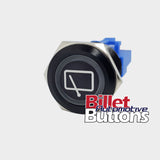 22mm 'REAR WIPERS SYMBOL' Billet Push Button Switch Windscreen Window Wiper