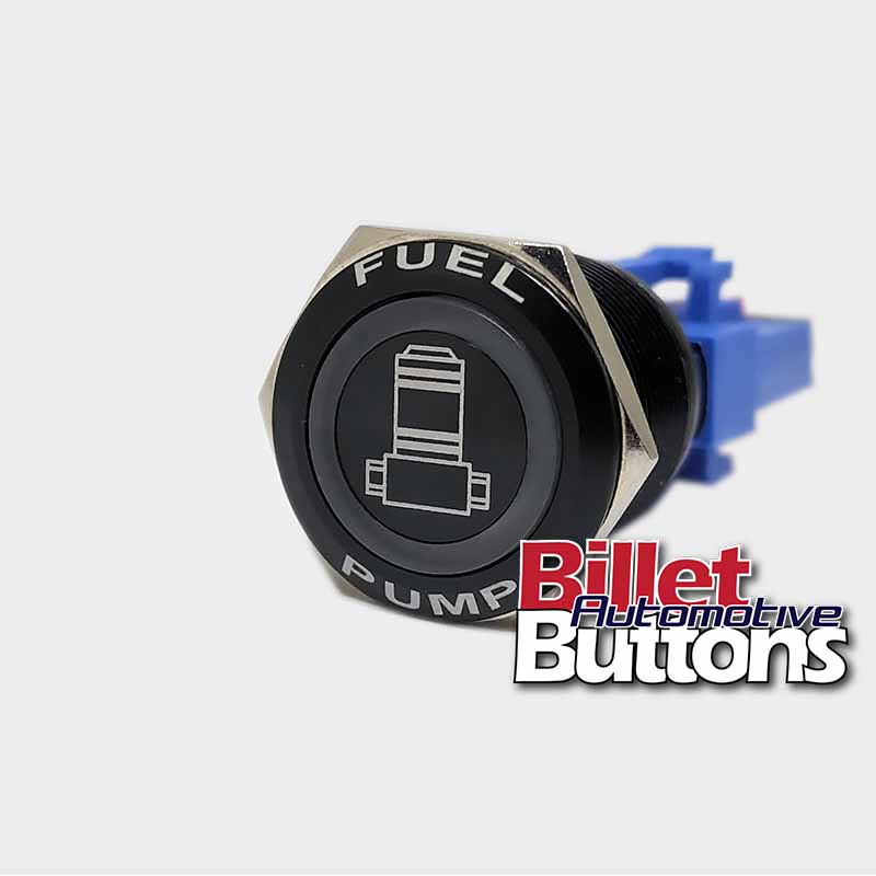 22mm FEATURED 'FUEL PUMP SYMBOL' Billet Push Button Switch Fuel Pump