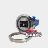 28mm 'BATTERY ISOLATOR SYMBOL' Billet Push Button Kill Switch