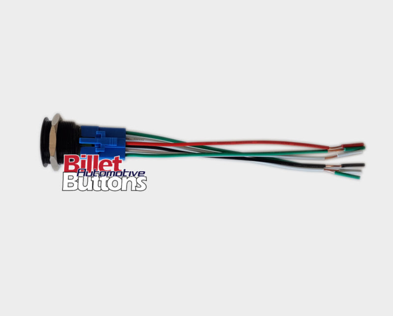 28mm 'RUDE FINGER SYMBOL' Billet Push Button Switch Lights Led Up Yours etc